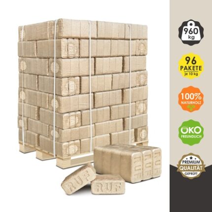 RUF Mischholzbriketts (70 % Eiche / 30% Kiefer) 960 kg